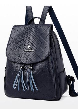 Модний жіночий рюкзак кенгуру, стильний рюкзачок для дівчат синій