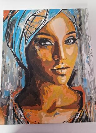 Картина девочка африки декор для дома картина ручной работы ка...