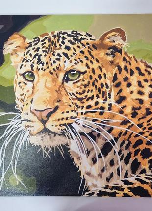 Картина леопард картина ручной работы на подарок декоративная ...
