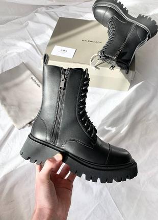 Ботинки balenciaga tractor (матовые)