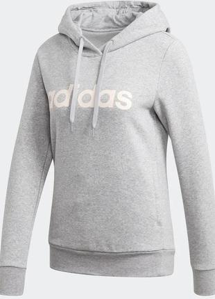 Утепленный свитшот adidas свитшот essentials linear hoodie сер...