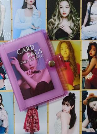 Картки Ким Дженни Jennie Black Pink Блэк Пинк + силіконовий ка...
