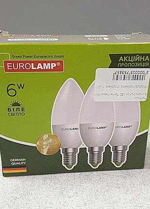 Лампочки Б/У Eurolamp 3 шт./пач. LED Лампа "Свеча" ЕКО 6W E14 ...