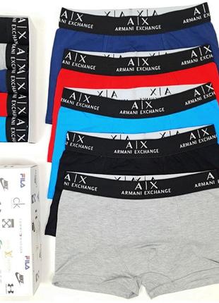 Трусы мужские и подростковые 5шт Armani Exchange. Нижнее белье...