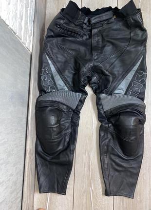 Шкіряні мотоштани штани для мотоциклістів байкерські шкіряні ш...