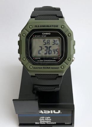 Casio W-218H-3AVCF Часы касио хаки койот годинник касіо Ø46мм