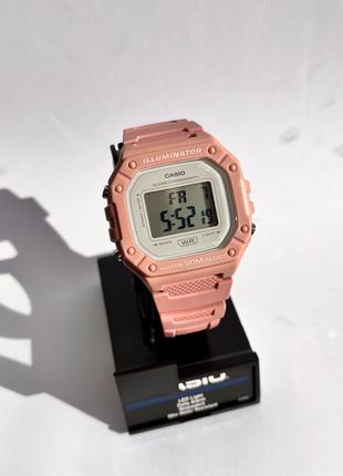 Casio W-218HC-4AVCF годинник жіночий рожевий касіо baby g Ø46мм