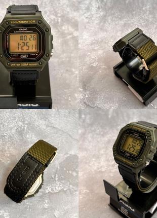 Casio W-218HB-3AVCF годинник касіо тряпчаний ремінець тактични...