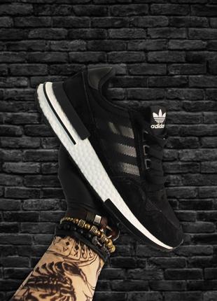 Мужские кроссовки Adidas ZX 500 RM Black White, мужские кроссо...