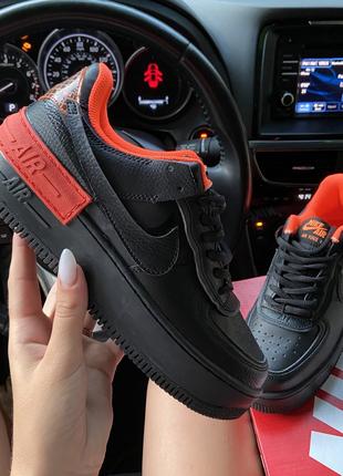 Женские кроссовки Nike Air Force 1 Shadow Black Orange, женски...
