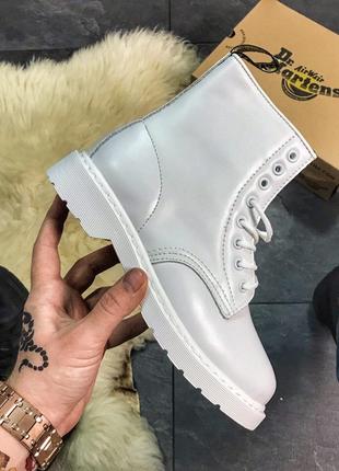 Женские зимние ботинки Dr. Martens 1460 White (Мех), др мартен...