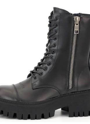 Женские ботинки Balenciaga Boots Tractor Black, ботинки баленс...