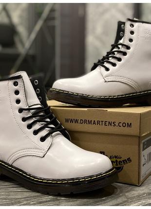 Женские зимние ботинки Dr. Martens 1460 White (Мех), др мартен...