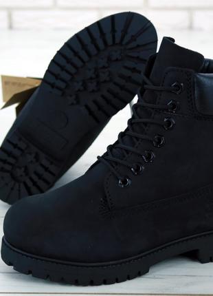 Ботинки Timberland Black осень-зима, осенние ботинки тимберлен...