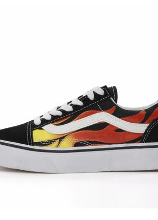 Чоловічі / жіночі кеди Vans Old Skool Flame, замшеві кеди ванс...