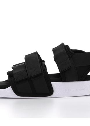 Женские сандалии Adidas Sandals Black White, черно-белые санда...