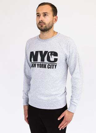 Чоловічий шовковий світшот з принтом "NYC"