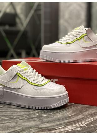 Жіночі кросівки Nike Air Force 1 Shadow White Green, кросівки ...