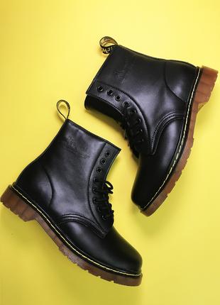 Зимние ботинки Dr. Martens 1460 Black (Мех), доктор мартенс, ч...