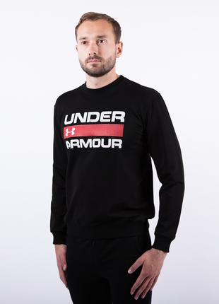 Мужской чёрный свитшот с принтом "Under Armour"
