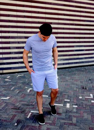 Мужской летний комплект серая футболка + серые шорты Кант