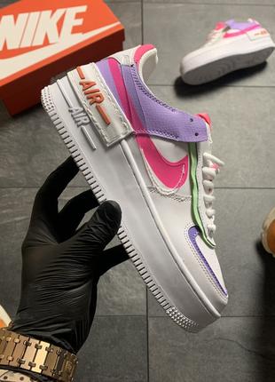 Жіночі кросівки Nike Air Force Shadow Violet White Pink, жіноч...