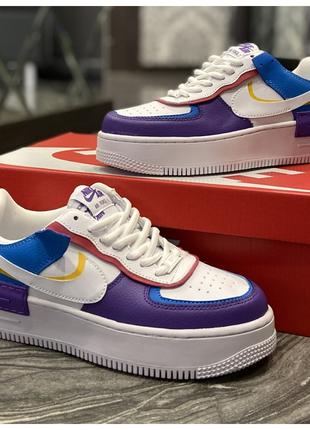 Женские кроссовки Nike Air Force 1 Shadow Blue Violet White, ж...