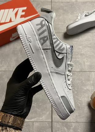 Кроссовки Nike Air Force '07 LV8 white grey, кроссовки найк аи...