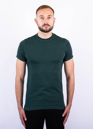 Мужская темно-зелёная пенье футболка