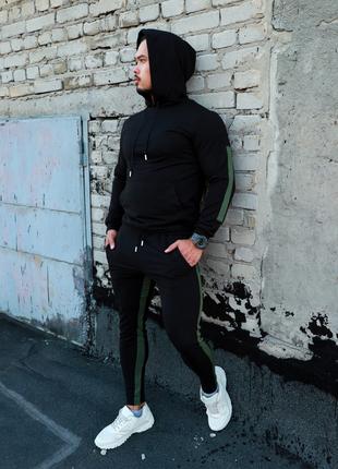 Мужской черный спортивный костюм Адмирал
