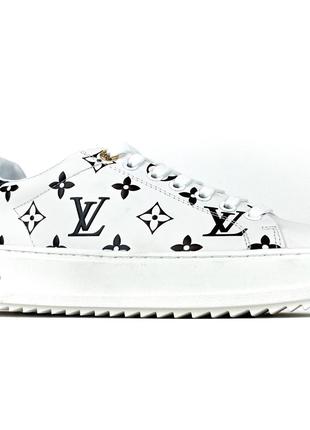 Женские кроссовки Louis Vuitton Sneakers White Black, белые ко...