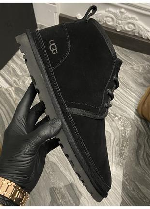 Зимние Ugg Men Neumel Black черные замшевые угги мен ньюмел бо...