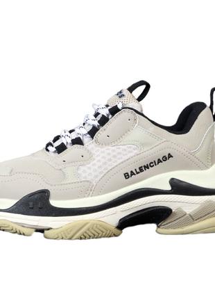 Женские кроссовки Balenciaga Triple S, серые кожаные кроссовки...