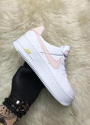 Женские кроссовки Nike Air Force Low White Pink, женские кросс...