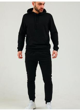Мужской черный спортивный костюм базовый Турция