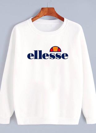 Женский белый свитшот с принтом "Ellesse"