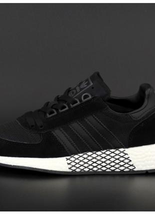 Мужские / женские кроссовки Adidas Marathon Tech Black, черные...