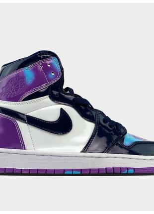 Женские кроссовки Nike Air Jordan 1 Retro High Purple White, к...