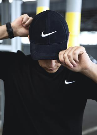 Кепка Nike чоловіча | жіноча найк синя біле лого