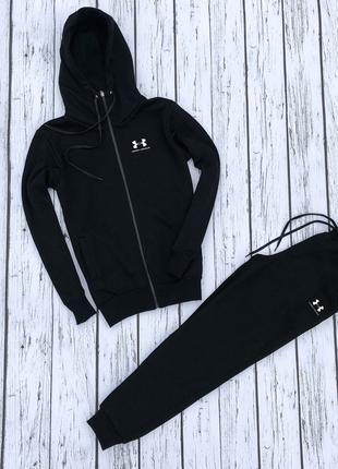 Мужской спортивный костюм чёрная кофта с принтом "Under Armour...