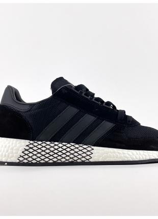 Мужские / женские кроссовки Adidas Marathon Black White Tech, ...