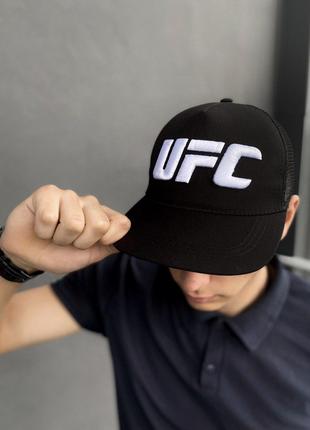 Кепка UFC Reebok мужская | женская рибок черная big white logo