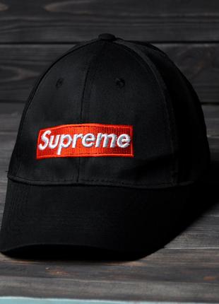 Черная кепка Supreme (унисекс)