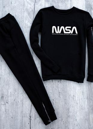 Утепленный мужской костюм с замочками NASA