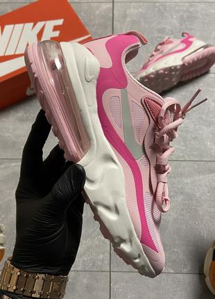 Женские кроссовки Nike Air Max 270 React Pink White, женские к...