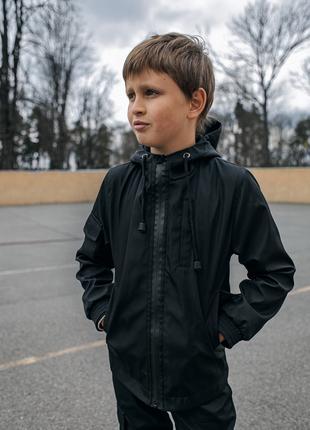 Куртка для мальчика черная демисезонная Softshell Easy осенняя...