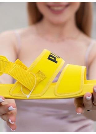 Жіночі Puma Sandals, жовті жіночі сандалі пума, сандалі Puma