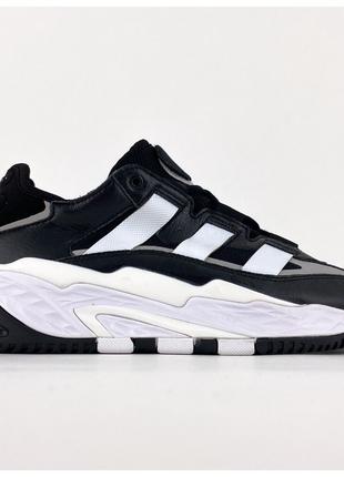 Мужские кроссовки Adidas Niteball Black White, черно-белые кро...