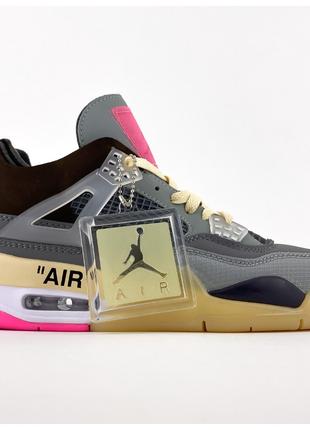 Мужские / женские кроссовки Off-White x Nike Air Jordan 4 Grey...