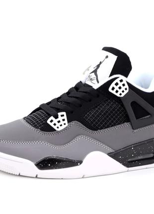 Мужские кроссовки Nike Air Jordan 4 Stelth Grey Black Retro, с...